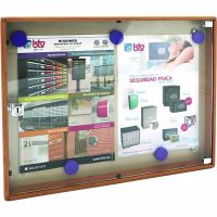 TABLON ANUNCIOS BTV DISEÑO H 46X35 EFECTO MADERA CLARA