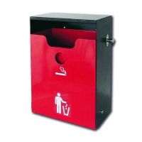 PAPELERA FERPASA QUADRA C/CENICERO NEGRO/ROJA